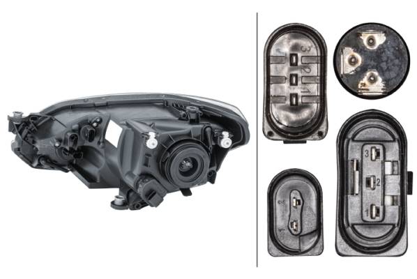 HELLA 1EJ 010 670-061 FF/Halogen-Hauptscheinwerfer - rechts - für u.a. VW Up (121, 122, Bl1, Bl2, Bl