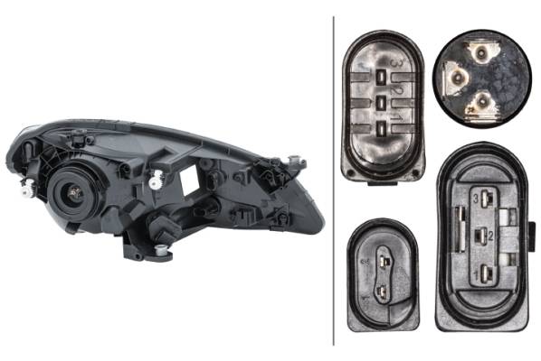 HELLA 1EJ 010 671-011 Halogen-Hauptscheinwerfer - links - für u.a. Seat Mii (Kf1, Ke1)