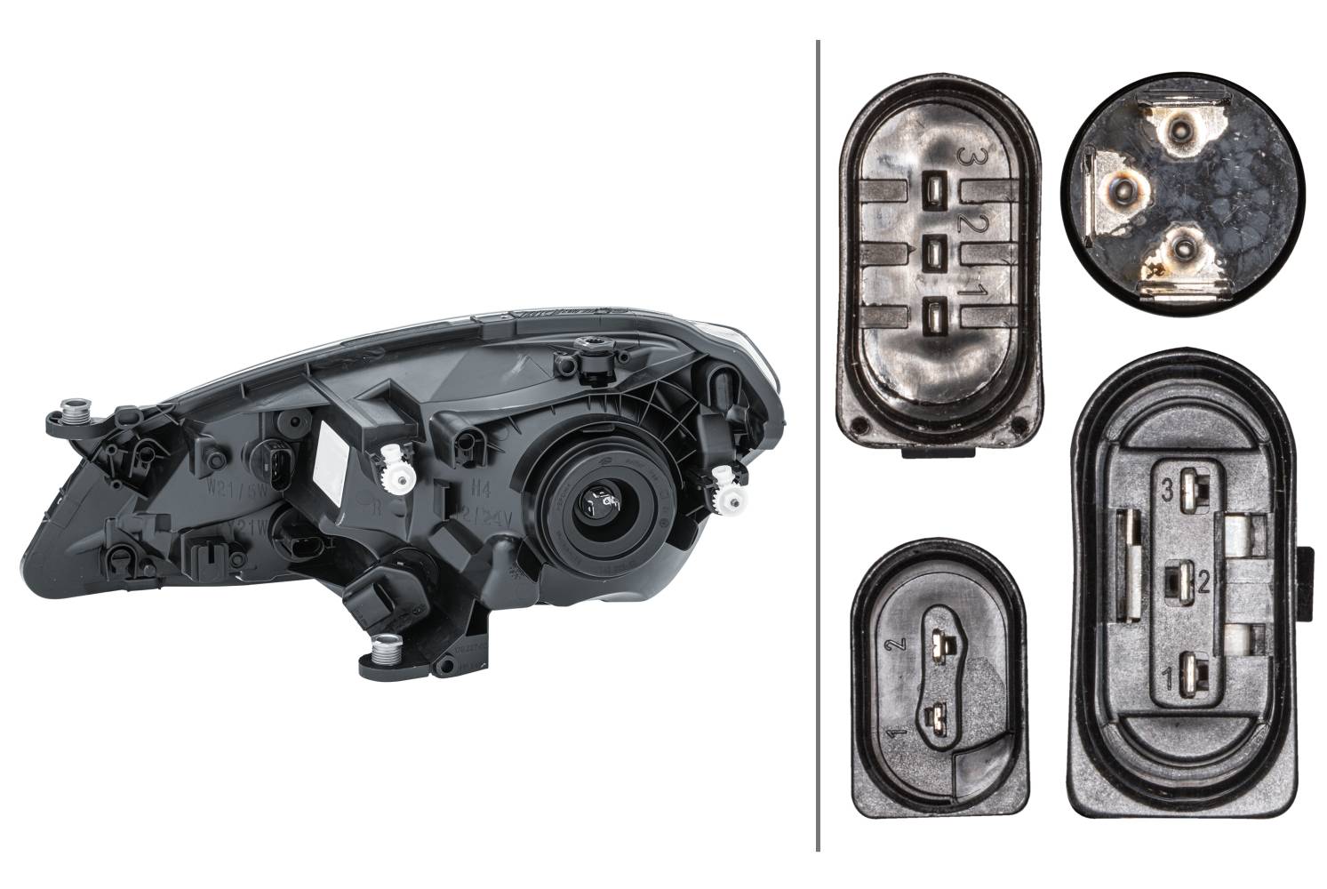 HELLA 1EJ 010 671-021 Halogen-Hauptscheinwerfer - rechts - für u.a. Seat Mii (Kf1, Ke1)