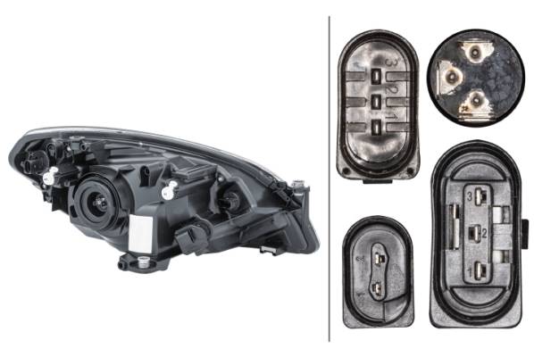 HELLA 1EJ 010 672-011 Halogen-Hauptscheinwerfer - links - für u.a. Skoda Citigo