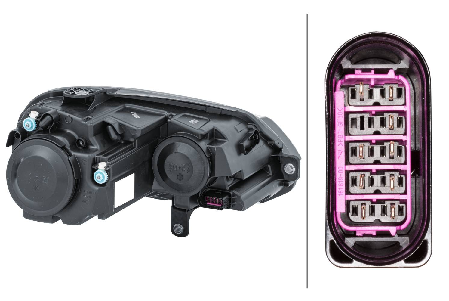 HELLA 1EJ 010 750-311 FF/Halogen-Hauptscheinwerfer - links - für u.a. VW Eos (1F7, 1F8)