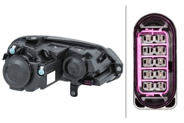 HELLA 1EJ 010 750-311 FF/Halogen-Hauptscheinwerfer - links - für u.a. VW Eos (1F7, 1F8)