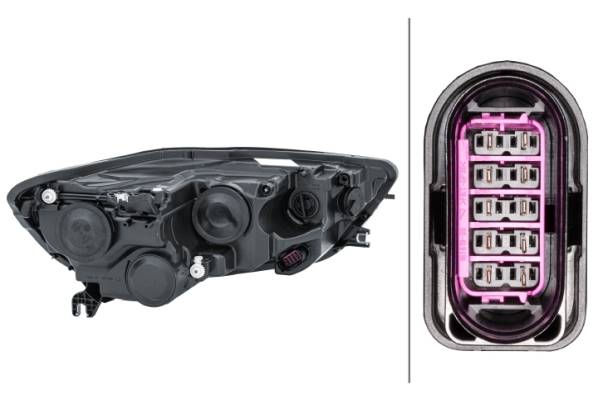 HELLA 1EJ 011 149-011 FF/Halogen-Hauptscheinwerfer - links - für u.a. Audi A6 Avant (4G5, 4Gd, C7)