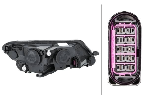 HELLA 1EJ 011 939-011 FF/Halogen-Hauptscheinwerfer - links - für u.a. Skoda (Svw) Superb III (Nt3)