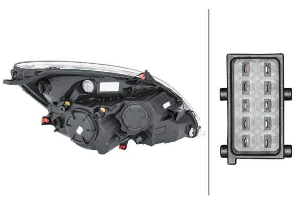 HELLA 1EJ 354 676-011 FF/Halogen-Hauptscheinwerfer - links - für u.a. Opel Meriva B Mpv (S10)