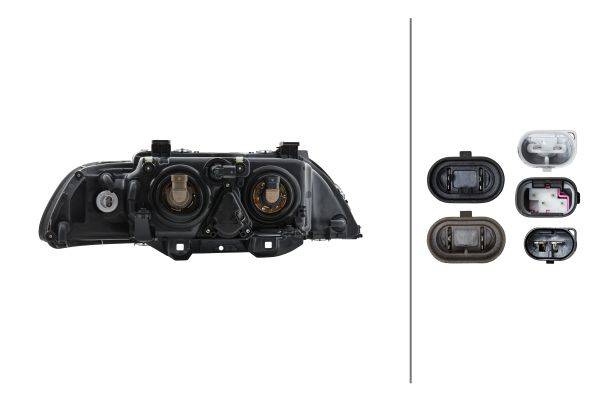 HELLA 1EL 008 053-511 DE/FF/Halogen-Hauptscheinwerfer - links - für u.a. BMW 5 (E39)