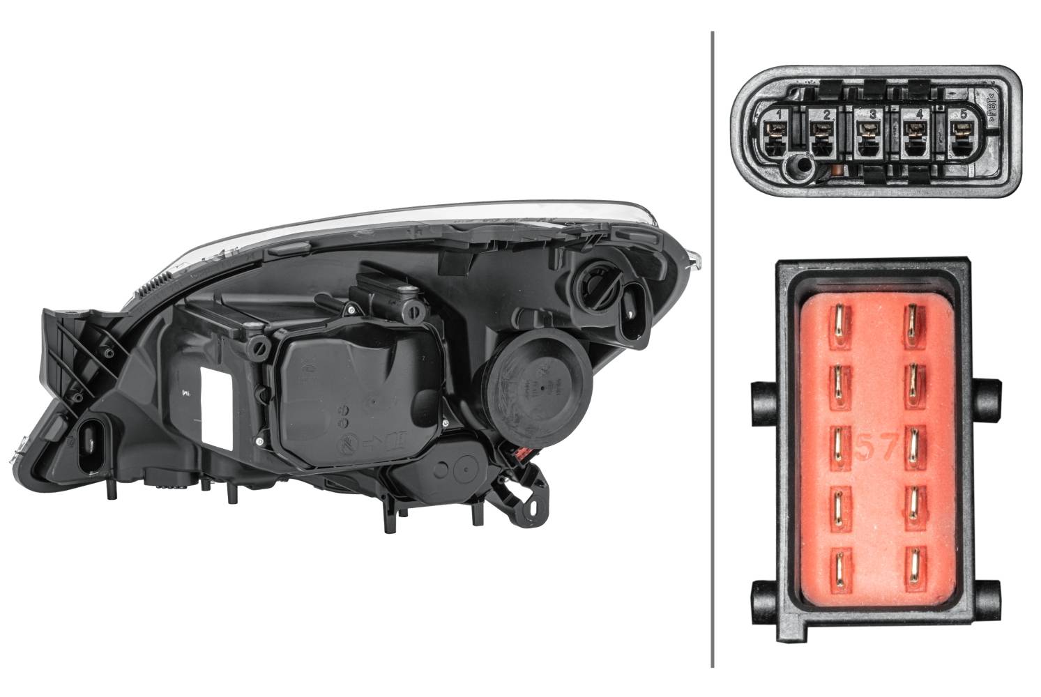 HELLA 1EL 008 700-321 Bi-Xenon/Halogen-Hauptscheinwerfer - rechts - für u.a. Opel Astra H (A04)