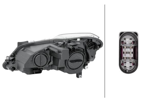 HELLA 1EL 009 647-921 DE/Halogen-Hauptscheinwerfer - rechts - für u.a. MB E-Class Coupe (C207)