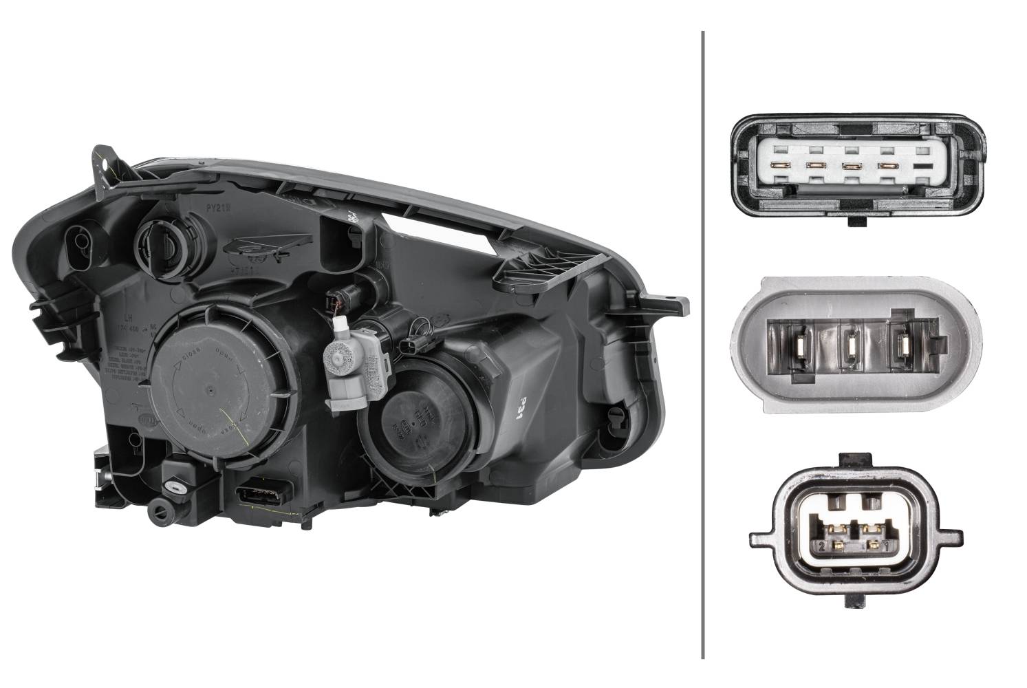 HELLA 1EL 010 335-051 DE/Halogen-Hauptscheinwerfer - links - für u.a. Nissan (Dfac) Qashqai (J10)