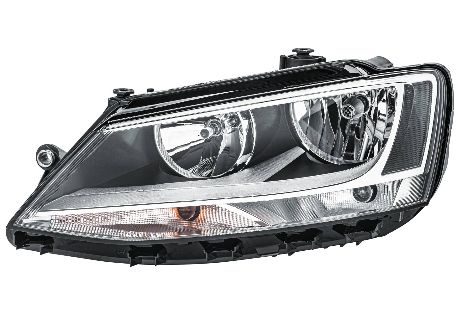 HELLA 1EL 010 395-011 Halogen-Hauptscheinwerfer - links - für u.a. VW Jetta IV (162, 163, Av3, Av2)