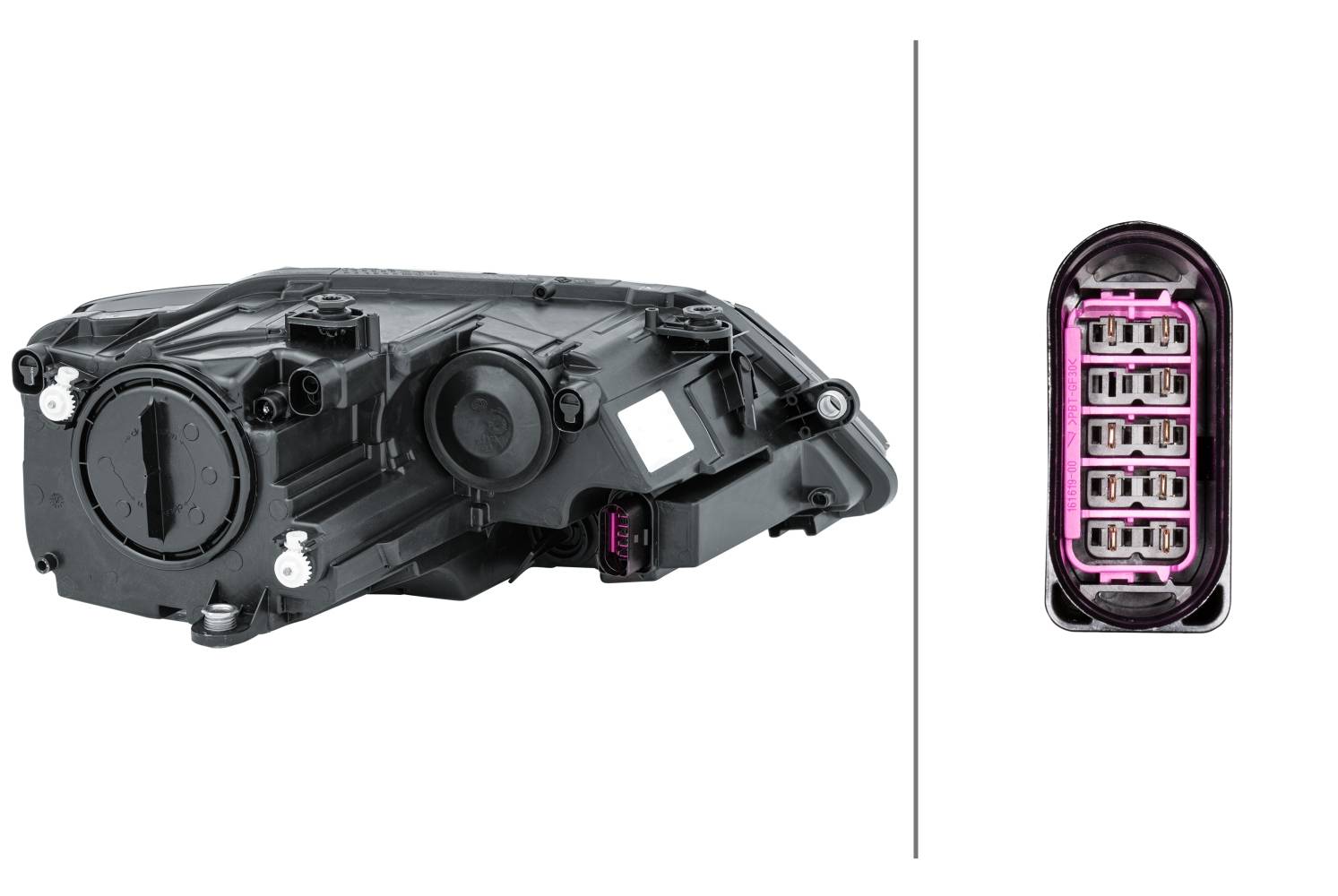 HELLA 1EL 010 395-011 Halogen-Hauptscheinwerfer - links - für u.a. VW Jetta IV (162, 163, Av3, Av2)