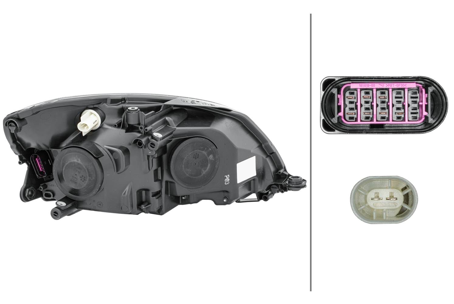 HELLA 1EL 010 417-371 DE/FF/Halogen-Hauptscheinwerfer - links - für u.a. Skoda Fabia II (542)
