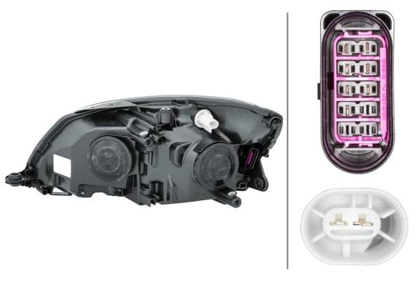 HELLA 1EL 010 417-381 DE/FF/Halogen-Hauptscheinwerfer - rechts - für u.a. Skoda Fabia II (542)