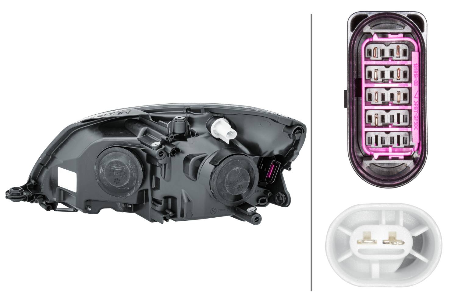 HELLA 1EL 010 417-381 DE/FF/Halogen-Hauptscheinwerfer - rechts - für u.a. Skoda Fabia II (542)