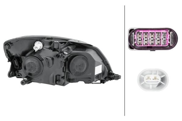 HELLA 1EL 010 417-491 DE/FF/Halogen-Hauptscheinwerfer - links - für u.a. Skoda Fabia II (542)