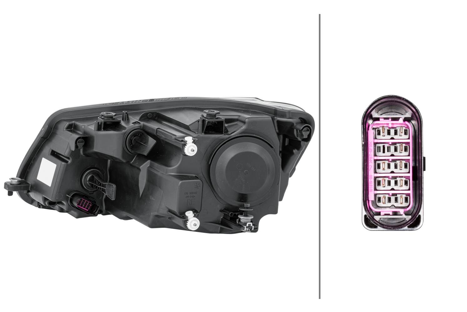 HELLA 1EL 010 551-121 FF-Hauptscheinwerfer - rechts - für u.a. VW Caddy III Box (2Ka, 2Kh, 2Ca, 2Ch)