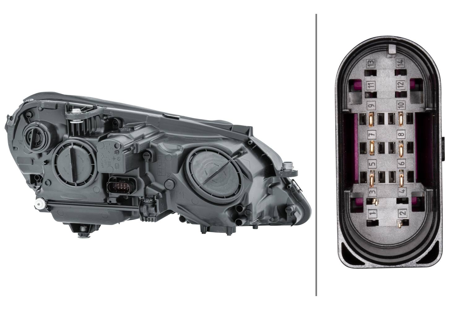 HELLA 1EL 010 800-011 DE/Halogen-Hauptscheinwerfer - links - für u.a. MB E-Class (W212)