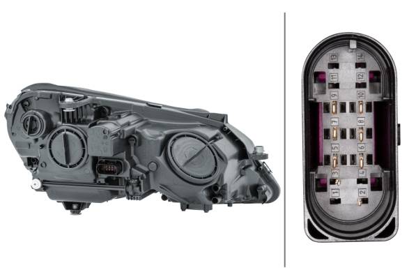 HELLA 1EL 010 800-011 DE/Halogen-Hauptscheinwerfer - links - für u.a. MB E-Class (W212)