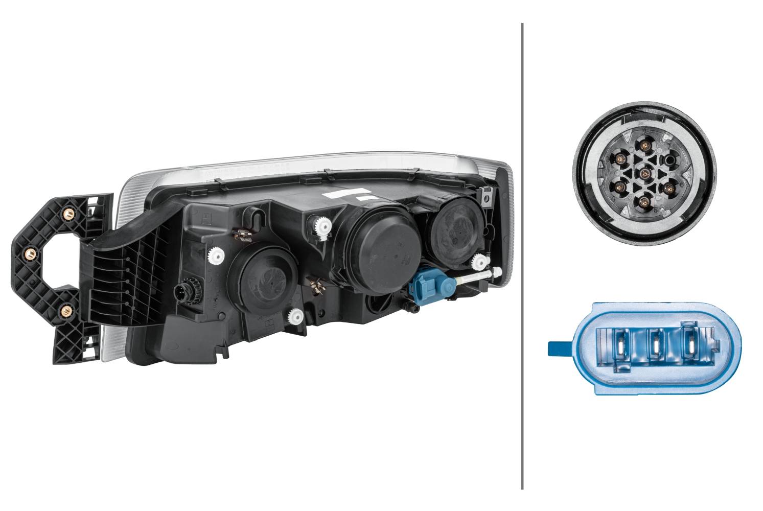 HELLA 1EL 011 171-261 DE/Halogen-Hauptscheinwerfer - rechts - für u.a. Renault Trucks C-series 250,