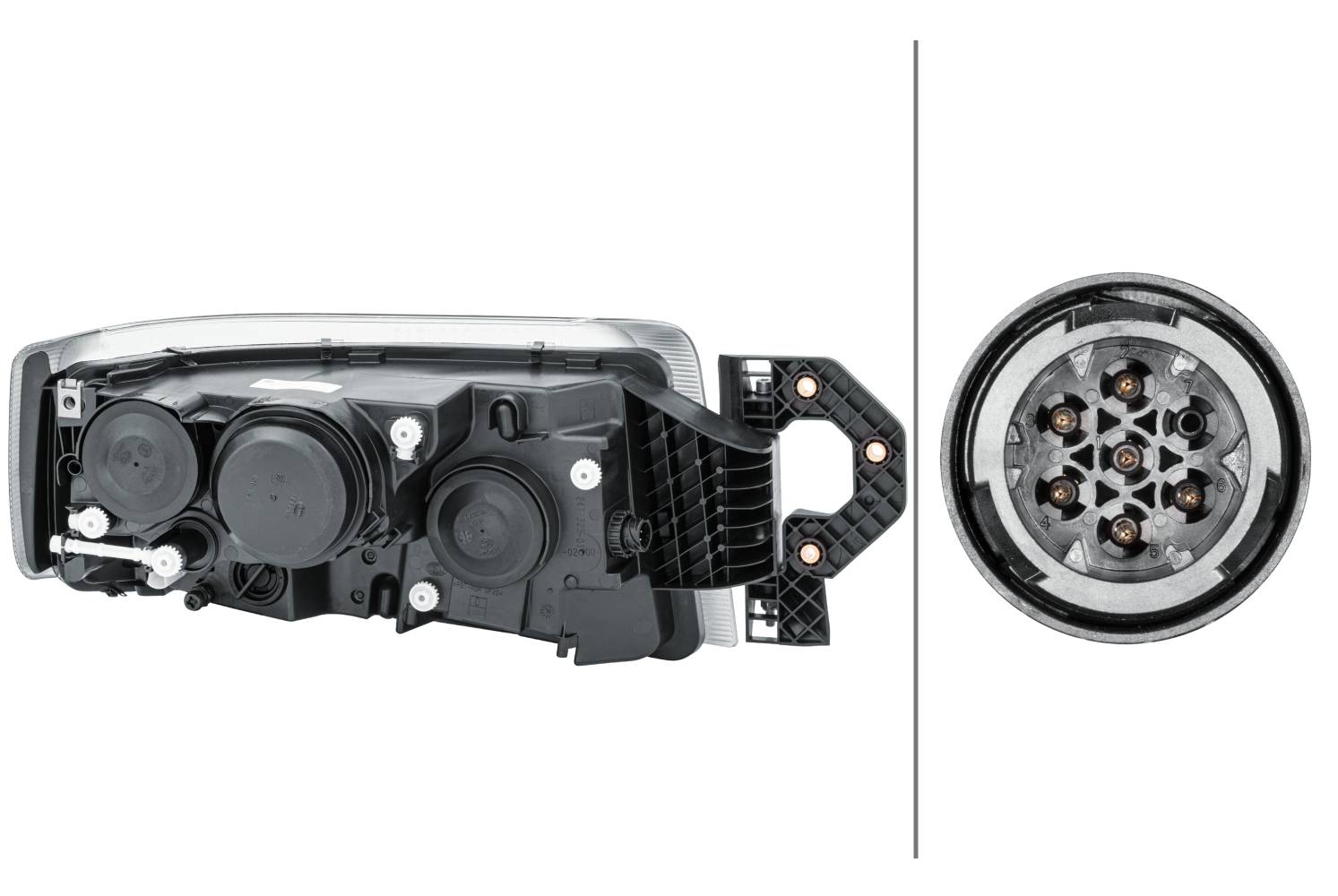 HELLA 1EL 011 171-271 DE/Halogen-Hauptscheinwerfer - links - für u.a. Renault Trucks C-series 250, D