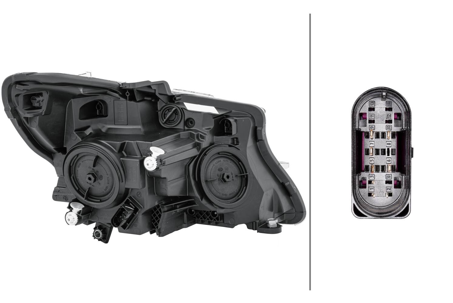 HELLA 1EL 011 284-511 FF/Halogen-Hauptscheinwerfer - links - für u.a. MB V-Class (W447)