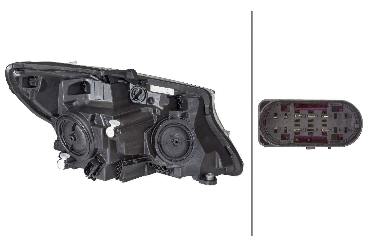 HELLA 1EL 011 284-871 FF/Halogen-Hauptscheinwerfer - links - für u.a. MB V-Class (W447)