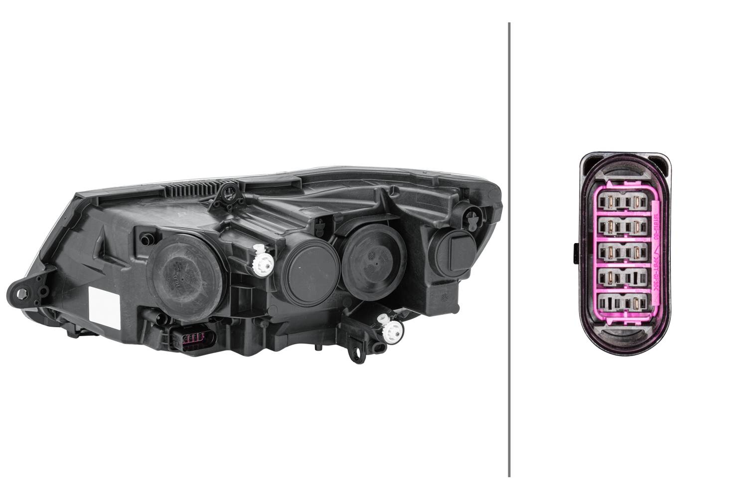 HELLA 1EL 011 314-321 DE/Halogen-Hauptscheinwerfer - rechts - für u.a. Skoda Superb II Estate (3T5)