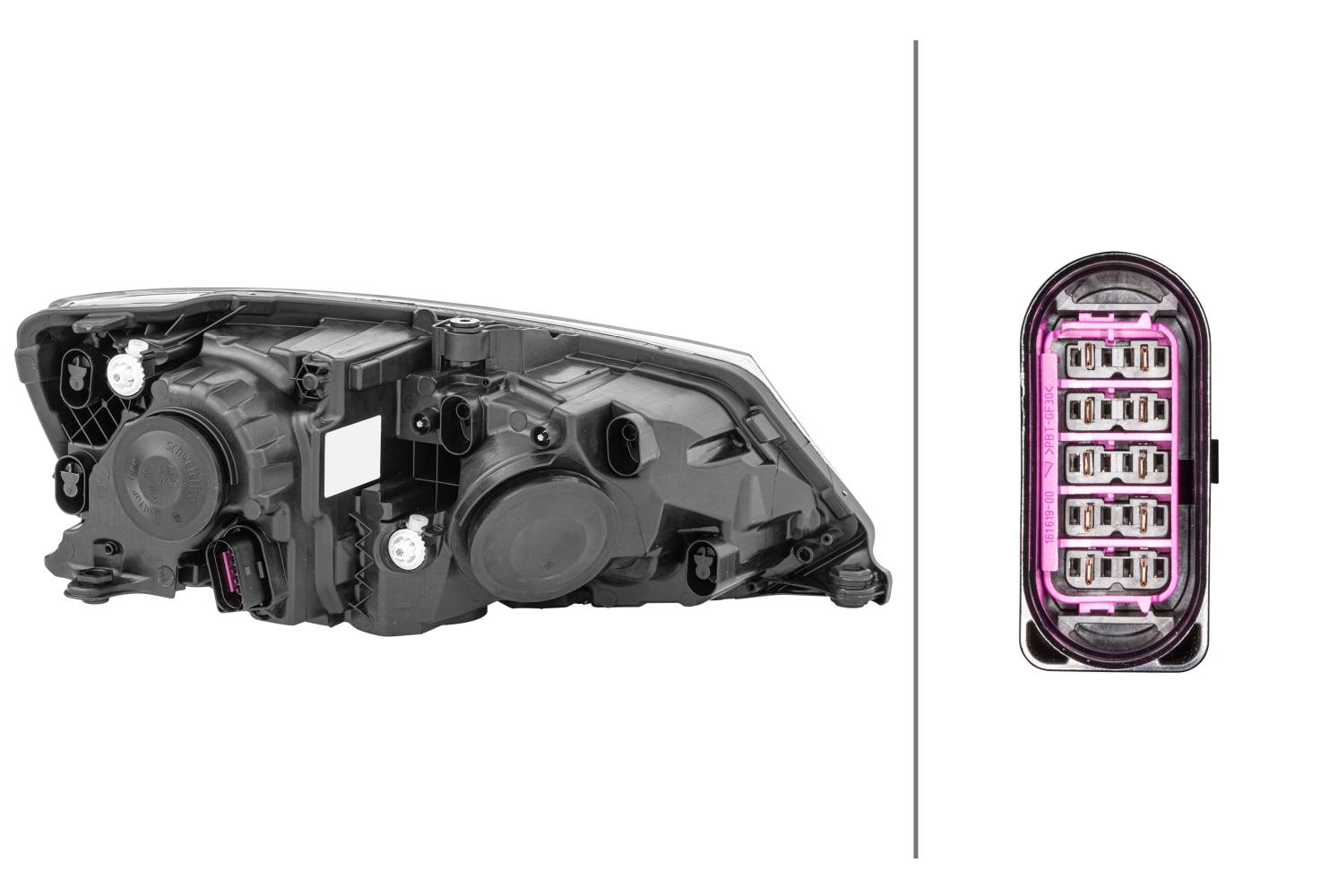 HELLA 1EL 011 824-211 DE/Doppelscheinwerfer/Halogen-Hauptscheinwerfer - links - für u.a. Skoda Fabia