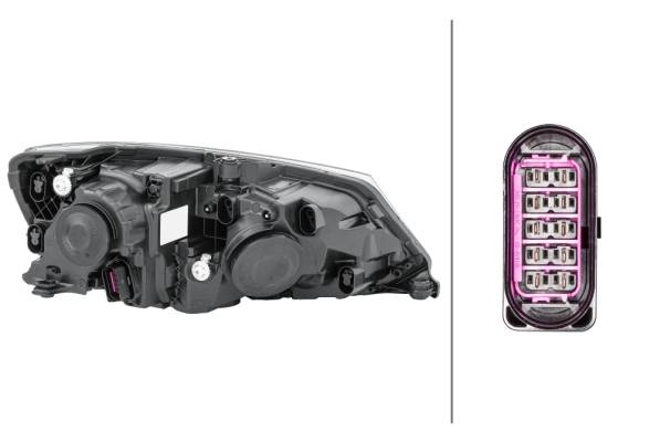 HELLA 1EL 011 824-211 DE/Doppelscheinwerfer/Halogen-Hauptscheinwerfer - links - für u.a. Skoda Fabia