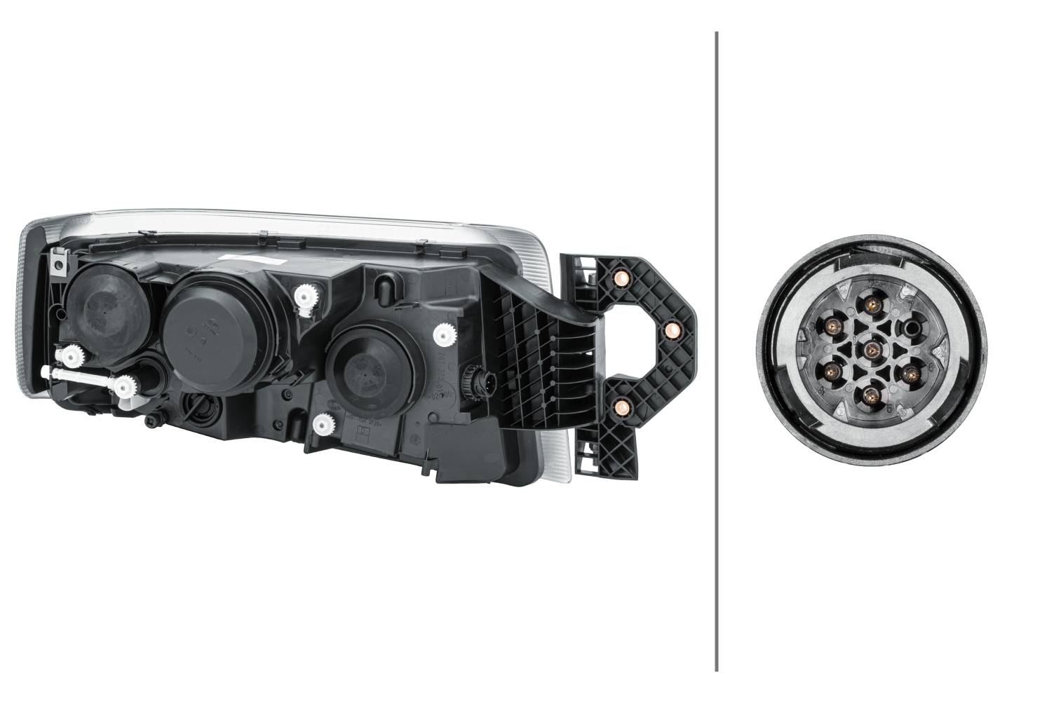 HELLA 1EL 011 899-291 DE/Halogen-Hauptscheinwerfer - links - für u.a. Renault Trucks Premium II Dist