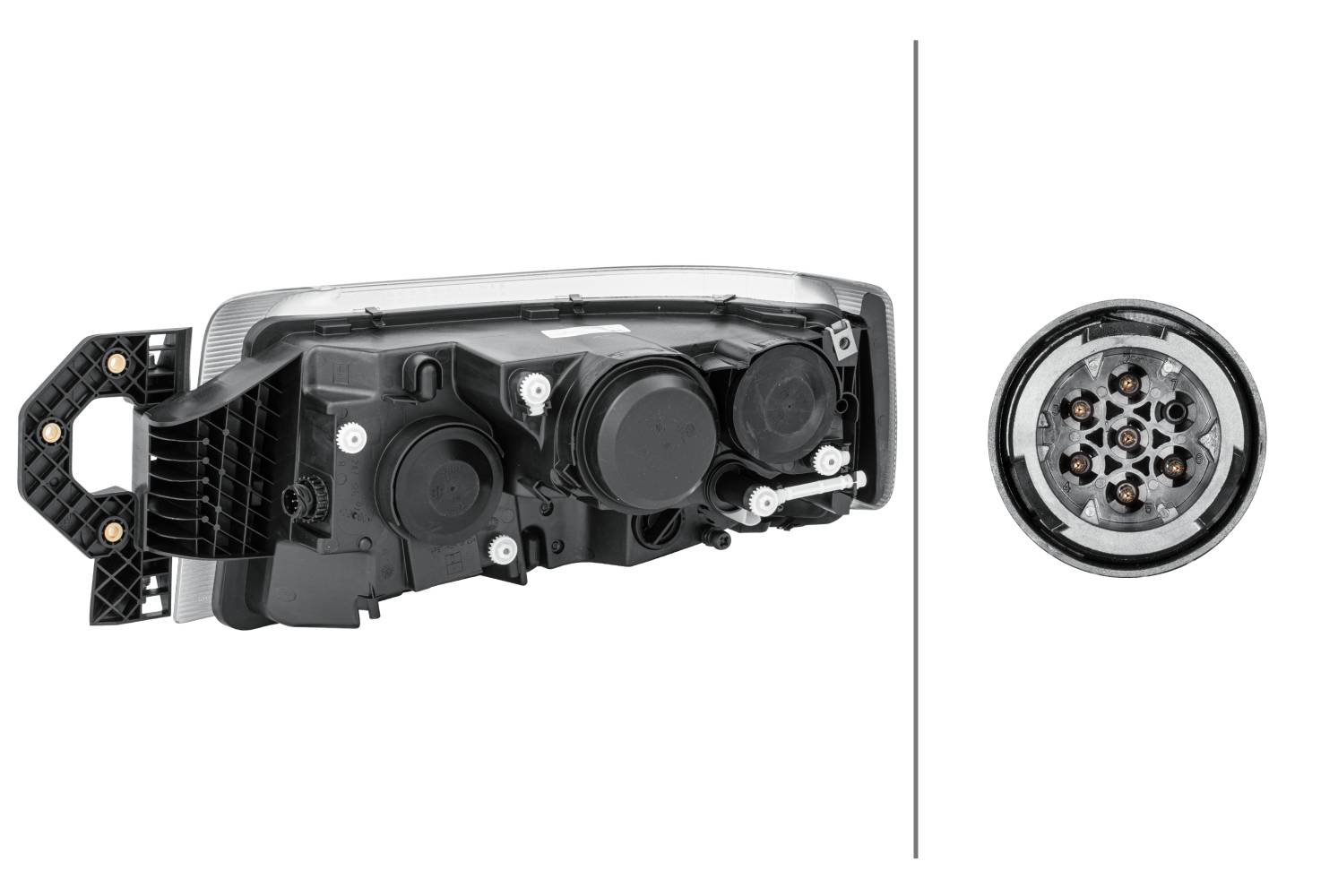 HELLA 1EL 011 899-301 DE/Halogen-Hauptscheinwerfer - rechts - für u.a. Renault Trucks Premium II Dis