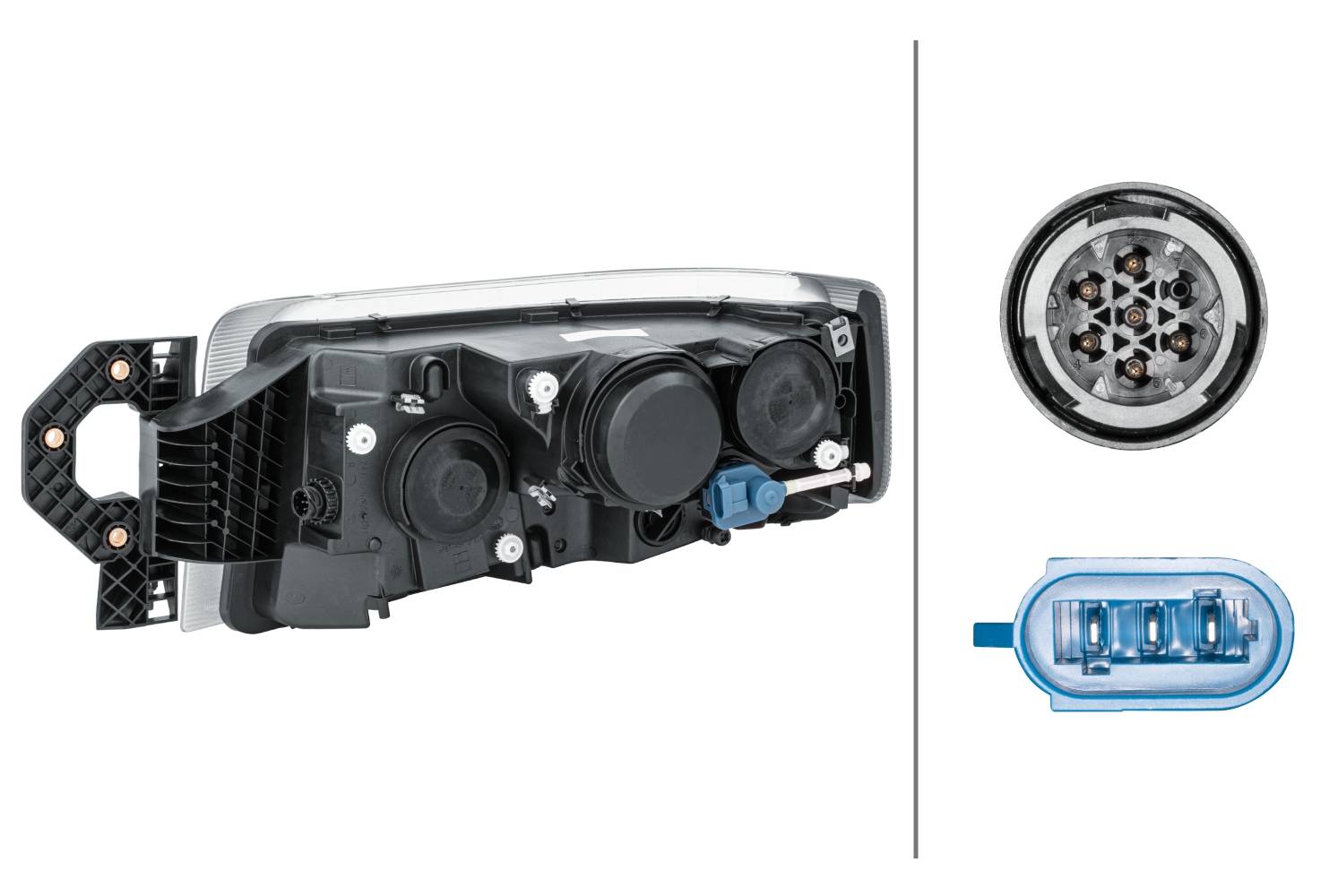 HELLA 1EL 011 899-421 Halogen-Hauptscheinwerfer - rechts - für u.a. Renault Trucks Premium II Route