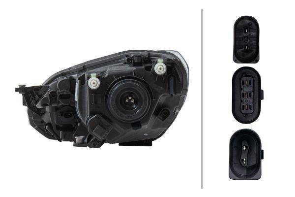 HELLA 1EL 012 644-021 FF/Halogen-Hauptscheinwerfer - rechts - für u.a. VW Up (121, 122, Bl1, Bl2, Bl