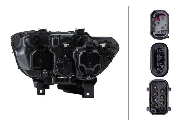 HELLA 1EL 158 084-011 Bi-Xenon/Halogen-Hauptscheinwerfer - rechts - für u.a. BMW 7 (E65, E66, E67)