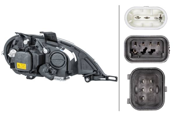 HELLA 1EL 223 151-191 Bi-Xenon/Halogen-Hauptscheinwerfer - links - für u.a. MB M-Class (W163)