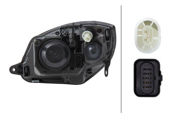 HELLA 1EL 247 025-261 Doppelscheinwerfer/FF/Halogen-Hauptscheinwerfer - rechts - für u.a. Skoda Fabi
