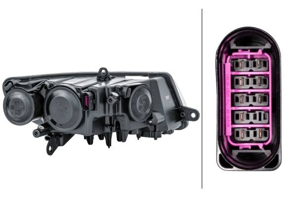 HELLA 1EL 247 047-251 DE/FF/Halogen-Hauptscheinwerfer - links - für u.a. Skoda (Svw) Superb (374)