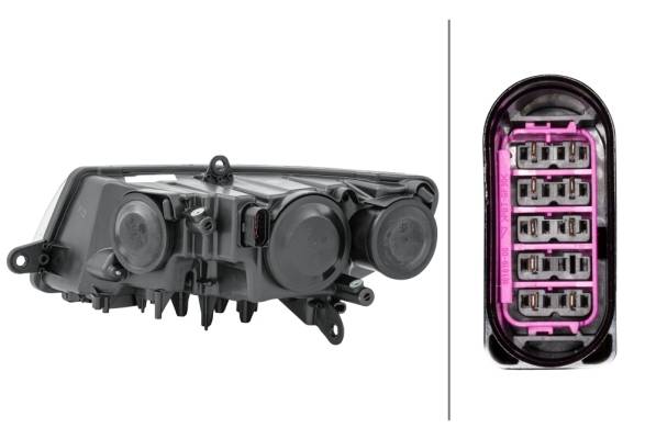 HELLA 1EL 247 047-261 DE/FF/Halogen-Hauptscheinwerfer - rechts - für u.a. Skoda (Svw) Superb (374)