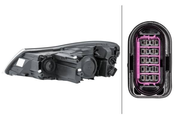 HELLA 1EL 247 052-261 DE/FF/Halogen-Hauptscheinwerfer - rechts - für u.a. Skoda Octavia II (1Z3)