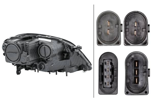 HELLA 1EL 263 064-011 DE/FF/Halogen-Hauptscheinwerfer - links - für u.a. MB M-Class (W164)