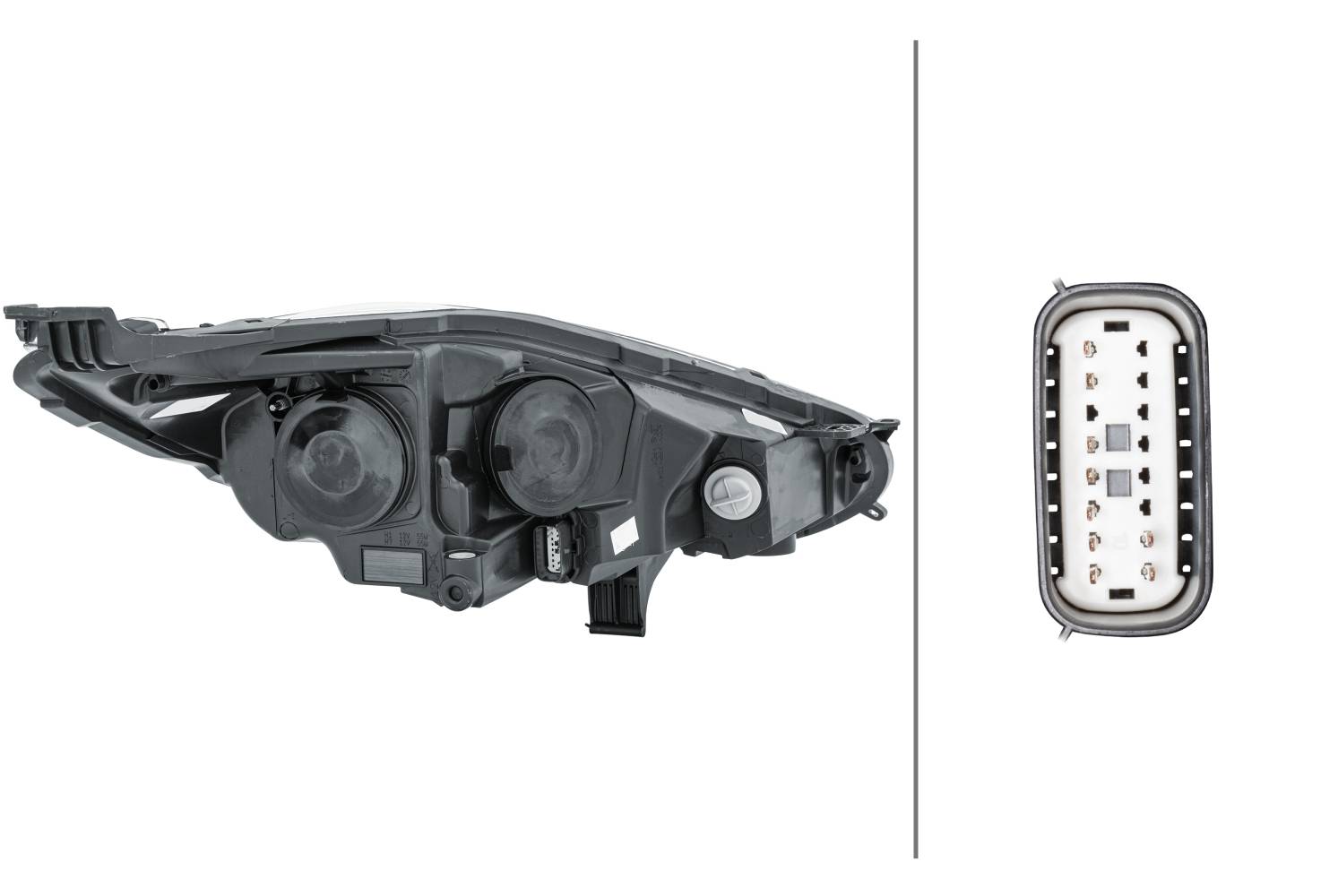 HELLA 1EL 354 803-051 Halogen-Hauptscheinwerfer - links - für u.a. Ford Fiesta VI (Cb1, Ccn)