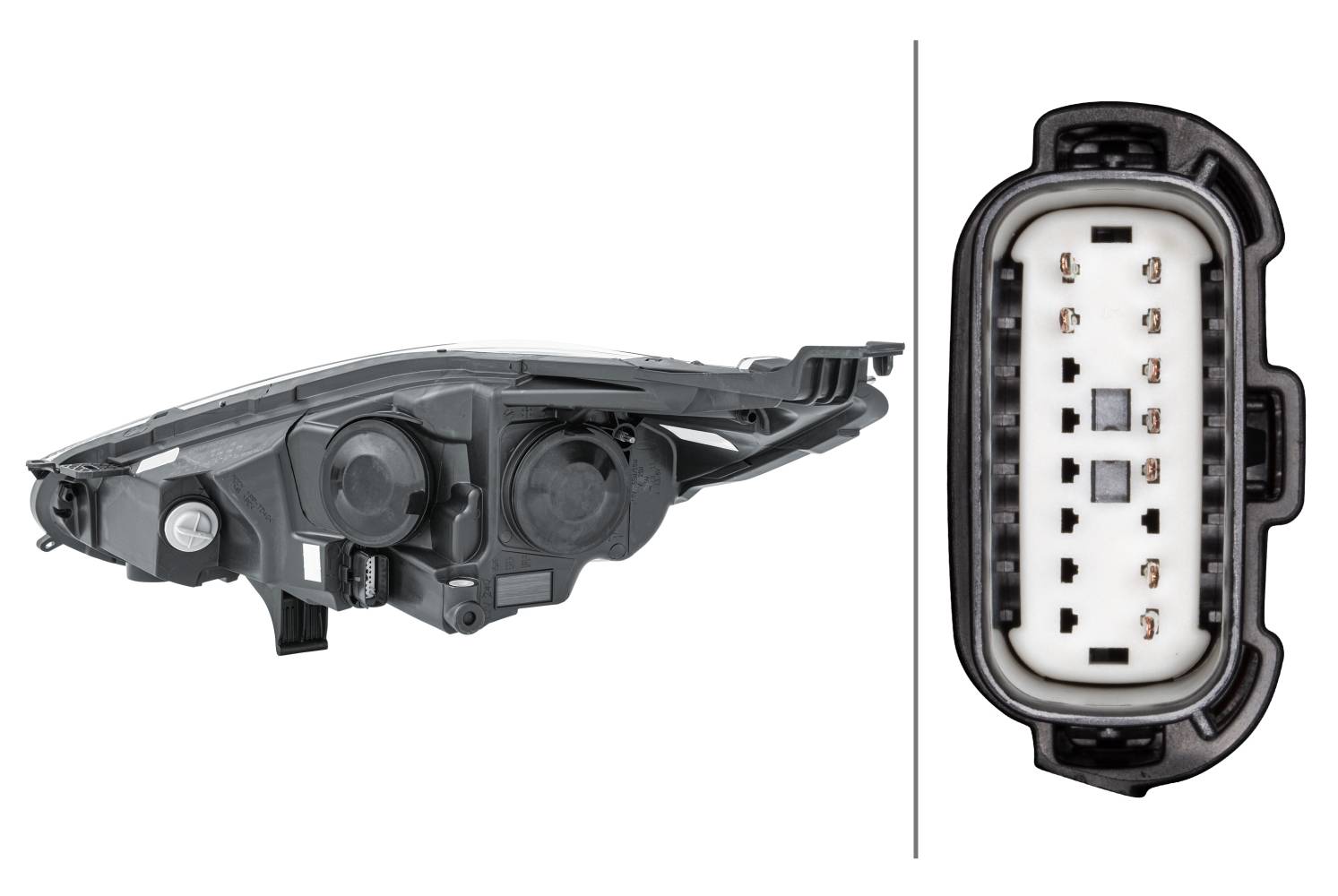 HELLA 1EL 354 803-061 Halogen-Hauptscheinwerfer - rechts - für u.a. Ford Fiesta VI (Cb1, Ccn)