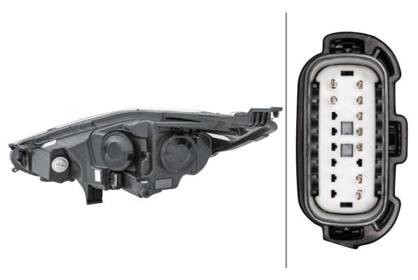 HELLA 1EL 354 803-061 Halogen-Hauptscheinwerfer - rechts - für u.a. Ford Fiesta VI (Cb1, Ccn)