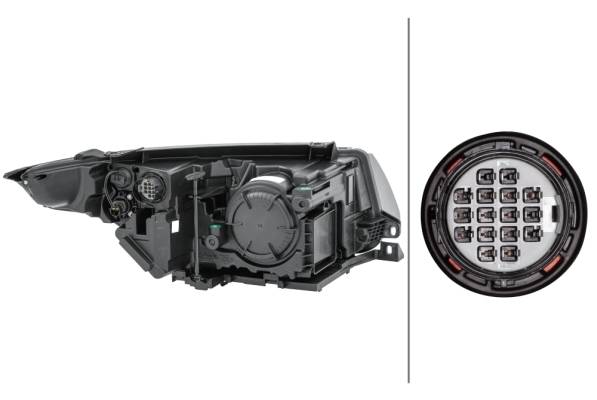 HELLA 1EL 354 806-091 Halogen-Hauptscheinwerfer - links - für u.a. Land Rover Range Rover Evoque (L5