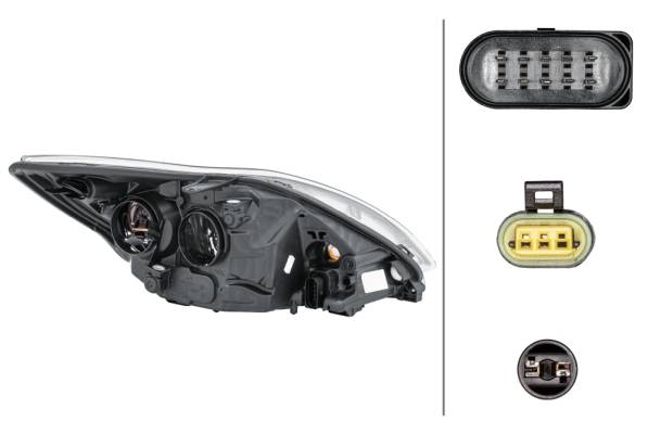 HELLA 1EL 354 807-051 Bi-Xenon-Hauptscheinwerfer - links - für u.a. Ford Focus II (Da_, Hcp, Dp)