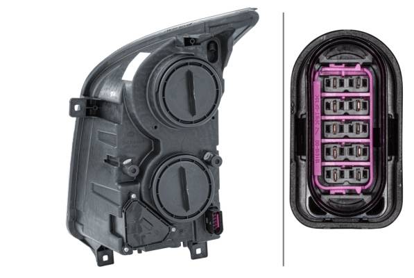 HELLA 1ER 011 592-061 FF-Hauptscheinwerfer - rechts - für u.a. VW Crafter 30-50 Box (2E_)