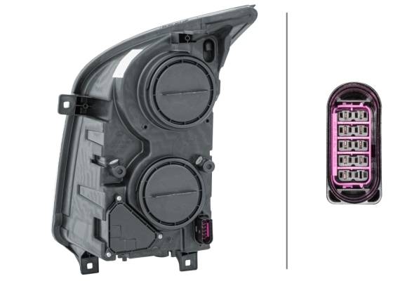 HELLA 1ER 247 017-061 FF/Halogen-Hauptscheinwerfer - rechts - für u.a. VW Crafter 30-50 Box (2E_)