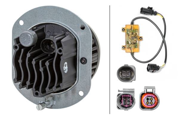 HELLA 1F0 011 988-081 DE/LED-Fernscheinwerfer - 90mm Performance L4060 - 12/24V - Einbau - Stecker: