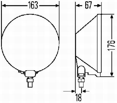 HELLA 1F4 005 750-101 Halogen-Fernscheinwerfer - Comet 500 - 12V - rund - Referenzzahl: 37.5 - Anbau