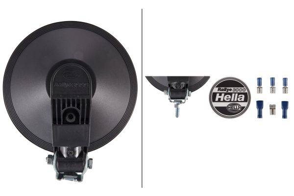 HELLA 1F8 006 800-051 Halogen-Fernscheinwerfer - Rallye 3000 - 12/24V - rund - Referenzzahl: 37.5 -